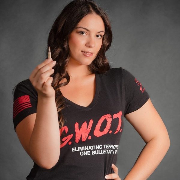 Women's G.W.O.T. V-Neck - Black - Image 2