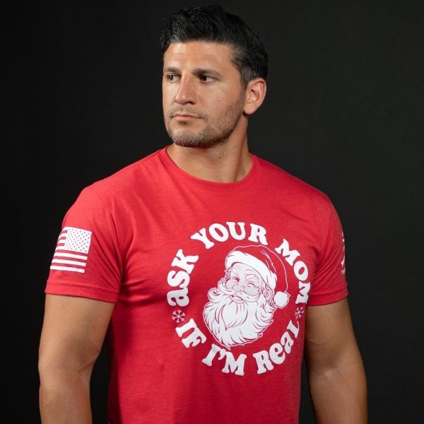 Ask Your Mom T-Shirt - Red - Image 4