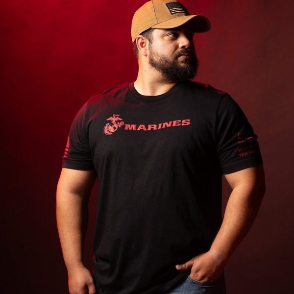 USMC - Lives Forever T-Shirt - Black - Image 4