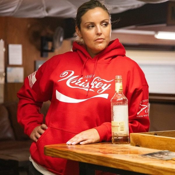 Enjoy Whiskey Hoodie - Red - Image 6