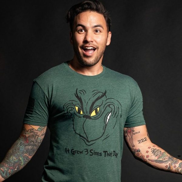 Grinch Grows T-Shirt - Heather Forest Green - Image 3