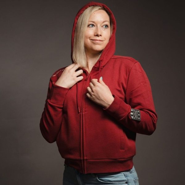 Women's Elite Full-Zip Hoodie - Red Plum - Image 5