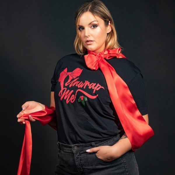 Women's Unwrap Me Boyfriend Fit T-Shirt - Black - Image 4