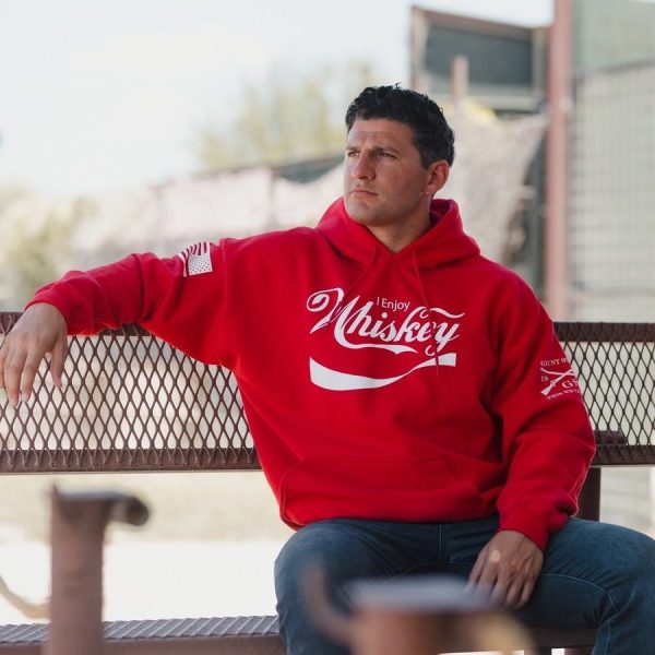 Enjoy Whiskey Hoodie - Red - Image 5