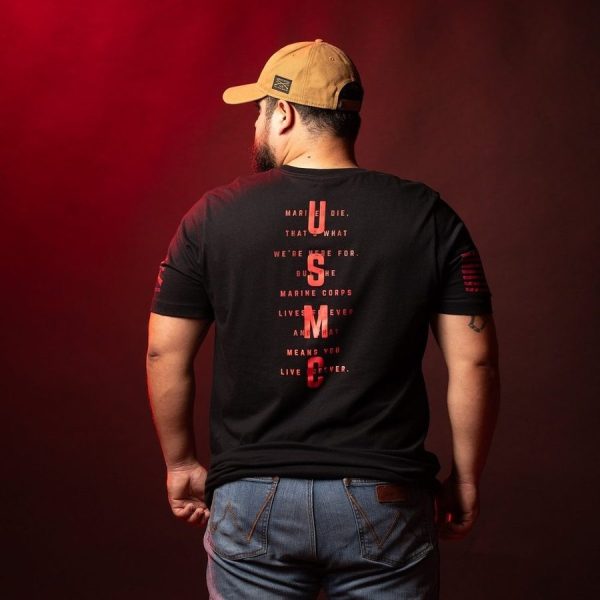 USMC - Lives Forever T-Shirt - Black - Image 6