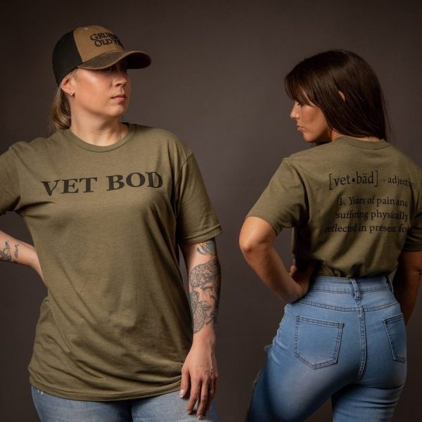 Women's Vet Bod Boyfriend Fit T-Shirt - Military Green - Image 6