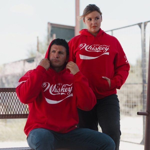 Enjoy Whiskey Hoodie - Red - Image 3