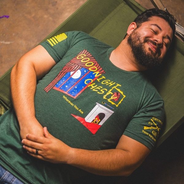Goodnight Chesty T-Shirt - Heather Forest Green - Image 4