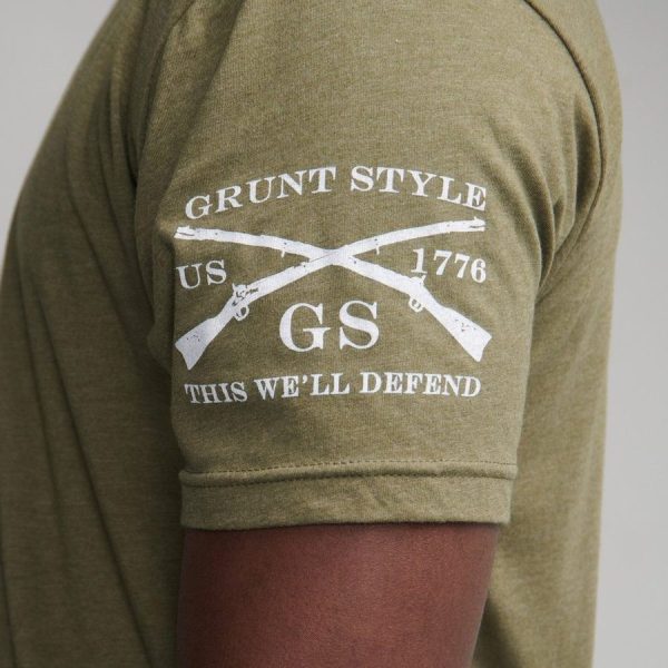 USA Flag Basic T-Shirt - Military Green - Image 3