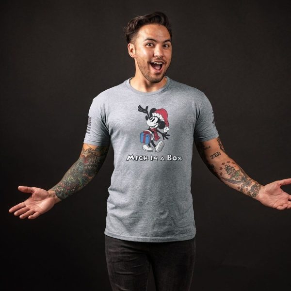 Mick In A Box T-Shirt - Dark Heather Gray - Image 3