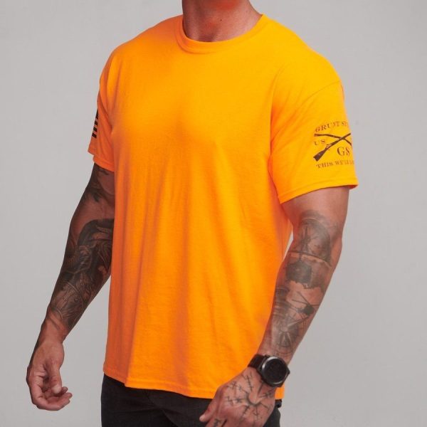 Safety Orange Basic T-Shirts - Safety Orange - 3 Pack - Image 3