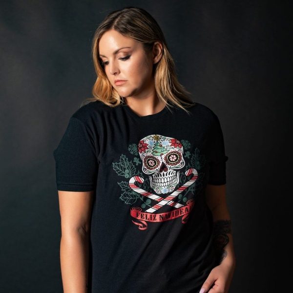 Women's Feliz Navidead Boyfriend Fit T-Shirt - Black - Image 2