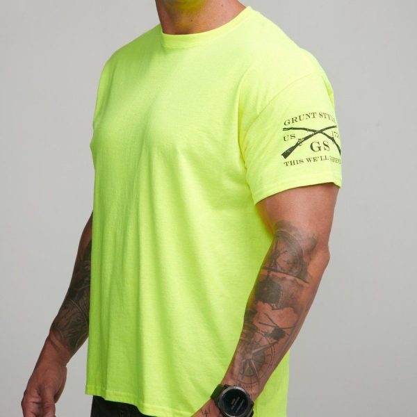 Safety Green Basic T-Shirts - Safety Green - 3 Pack - Image 2