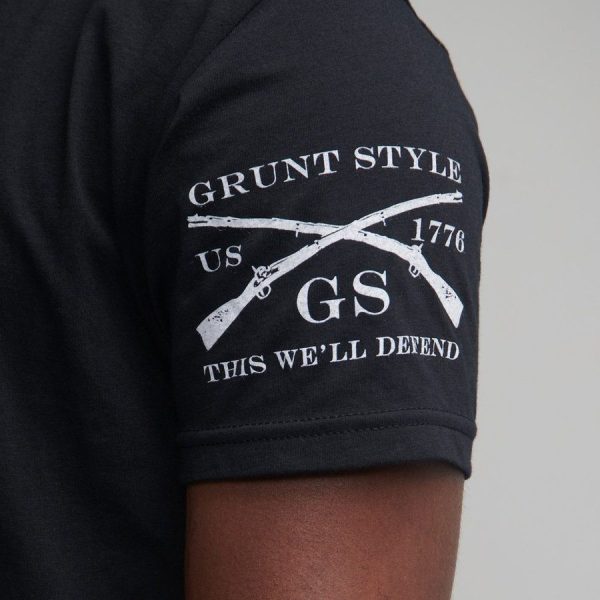 USA Flag Basic T-Shirt - Black - Image 3