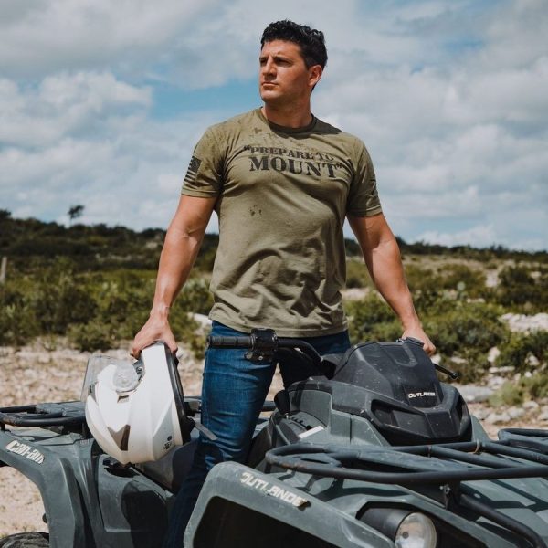Prepare To Mount T-Shirt - Military Green - Image 3