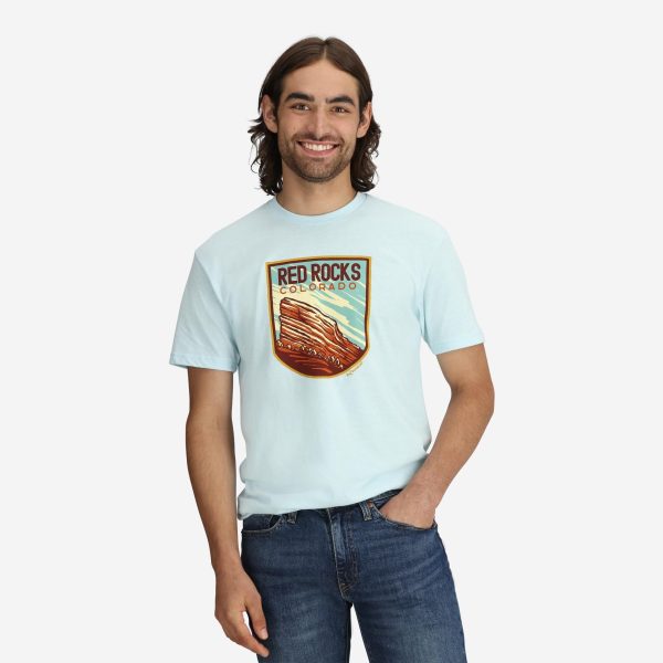 Unisex Red Rocks Colorado T-Shirt - Lt Blue - Image 2