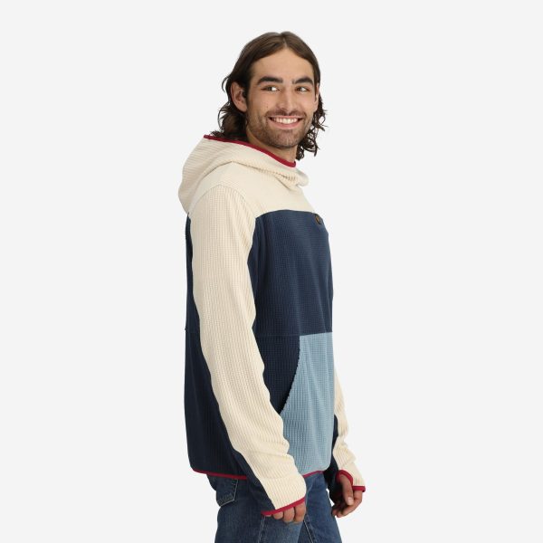 Unisex Verve Grid Fleece Hoodie in Alpine - Image 4
