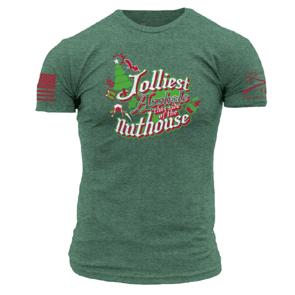 This Side of the Nuthouse T-Shirt - Heather Forest Green