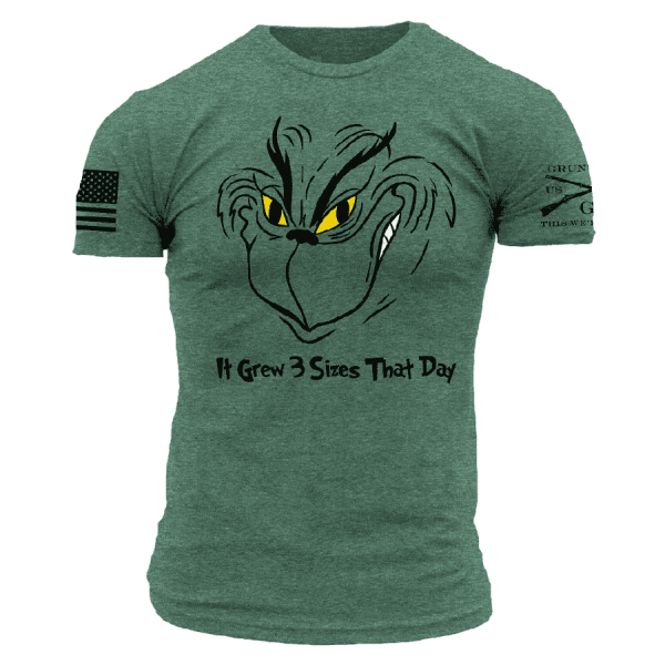 Grinch Grows T-Shirt - Heather Forest Green