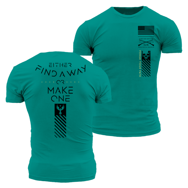 Find A Way Or Make One T-Shirt - Heather Aqua