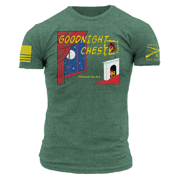 Goodnight Chesty T-Shirt - Heather Forest Green