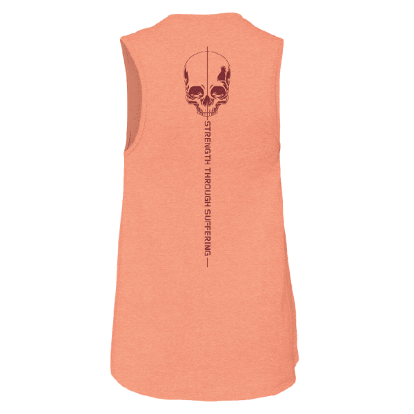 Women's Strength Through Suffering Everyday Tank - Heather Sunset - Image 5