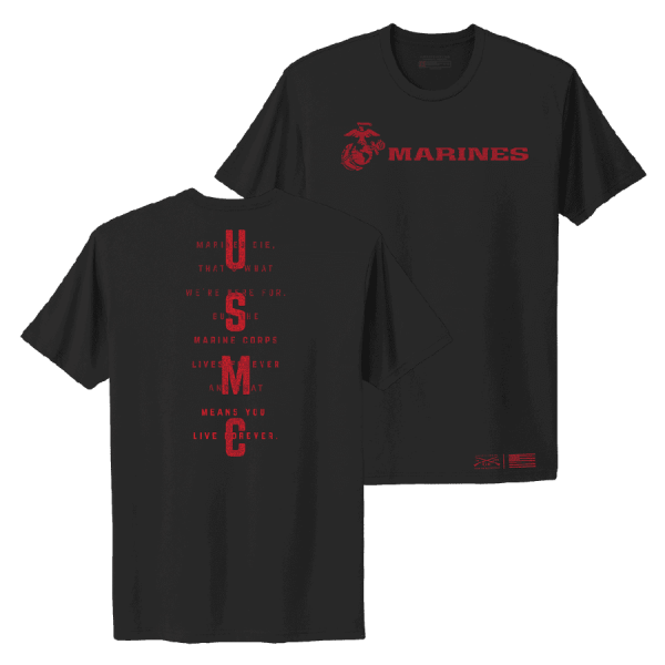USMC - Women's Lives Forever Boyfriend Fit T-Shirt - Black - Image 6