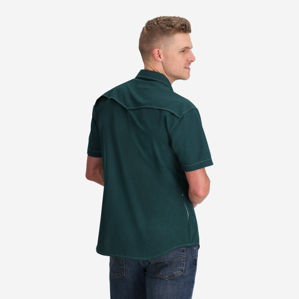 Men's Enduro Solid Teal Tech Shirt - Image 4
