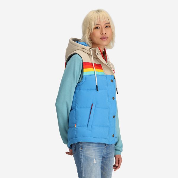 Women's Epic Bluebird Puffer Hooded Vest - Image 3