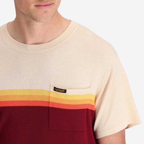 Men's Voyager Knit Tee in Sunset - Image 4