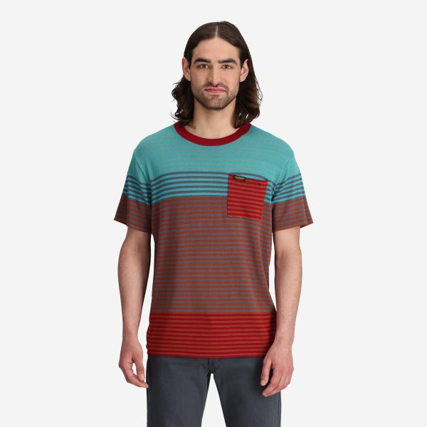 Men's Voyager Knit Tee in Retro Stripe