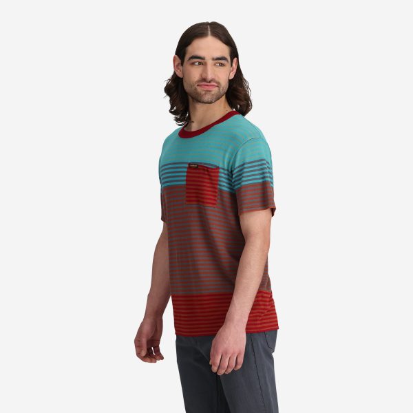 Men's Voyager Knit Tee in Retro Stripe - Image 2