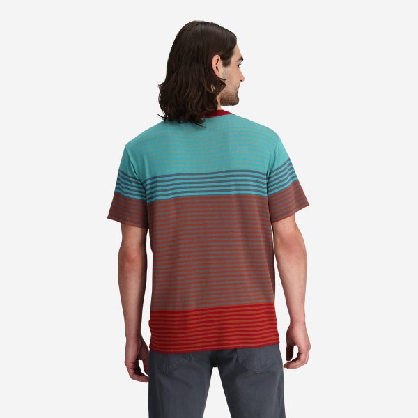 Men's Voyager Knit Tee in Retro Stripe - Image 3