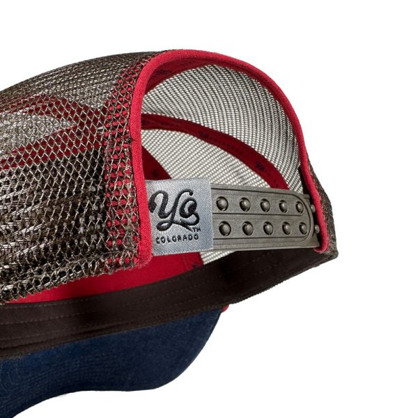 Kids' Howdy Golden Denim Trucker Hat - Image 4