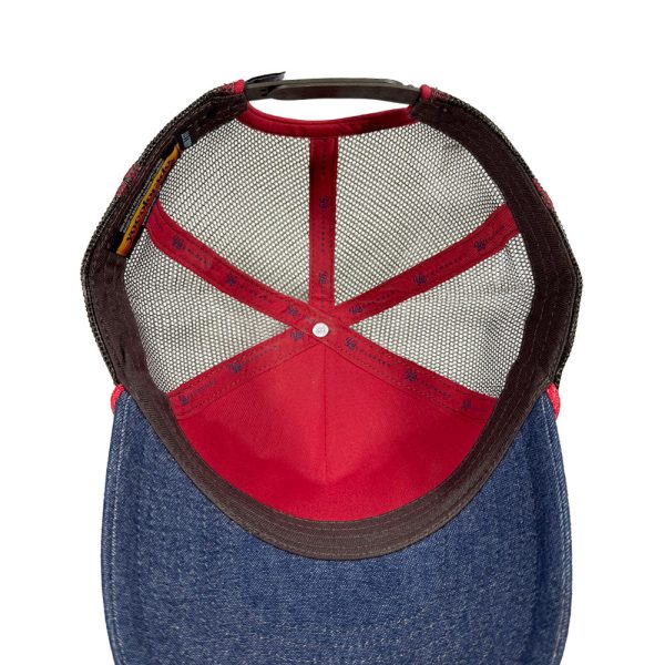 Kids' Howdy Golden Denim Trucker Hat - Image 5