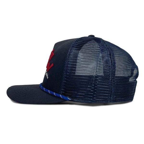 Howdy Golden Navy Trucker Hat - Image 3