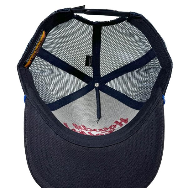 Howdy Golden Navy Trucker Hat - Image 5