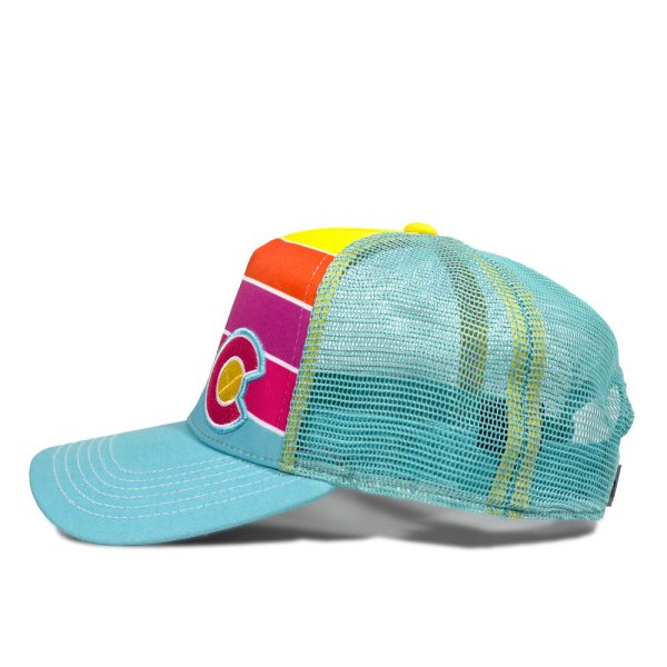 Turquoise Lake Fader Trucker Hat - Image 3