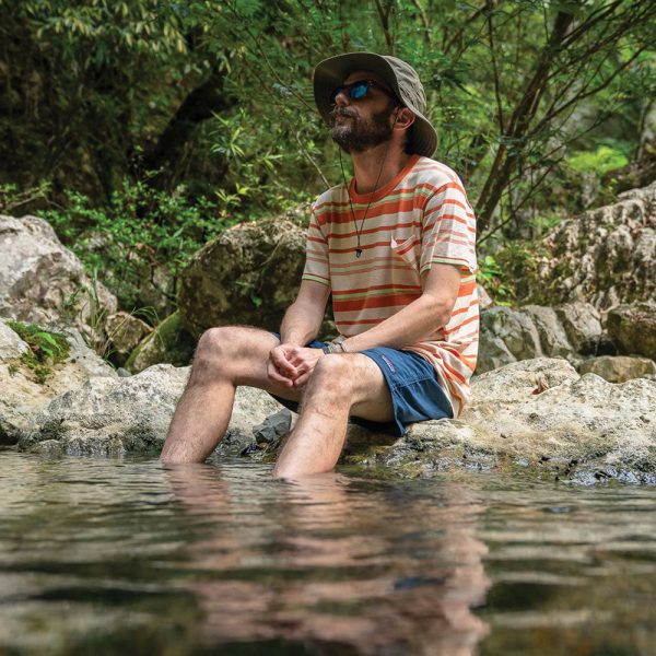 Men's Voyager Knit Tee in Creamsicle - Image 7