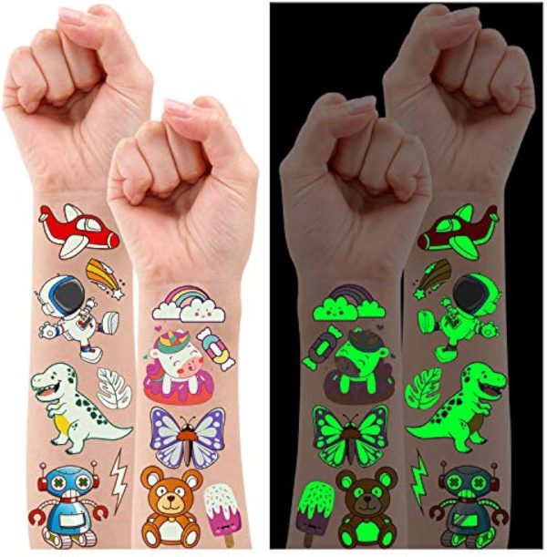 Partywind 380 Styles (30 Sheets) Luminous Tattoos